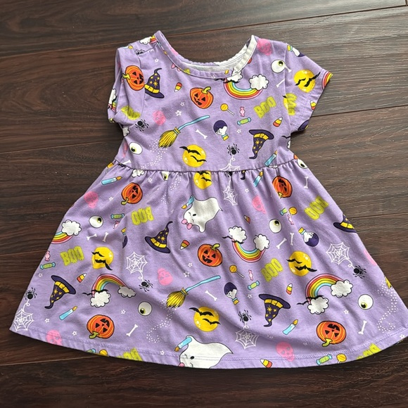 The Children’s place toddler girls purple Halloween pumpkin dress size 2t - Picture 2 of 3